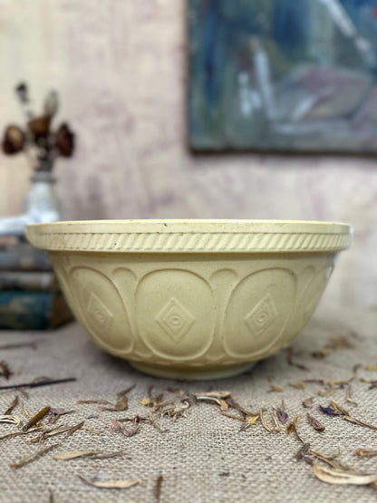 Rustic Large Stoneware Mixing Bowl - TG Green