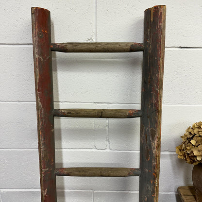 Vintage Wooden Painted Ladder, Towel Rail