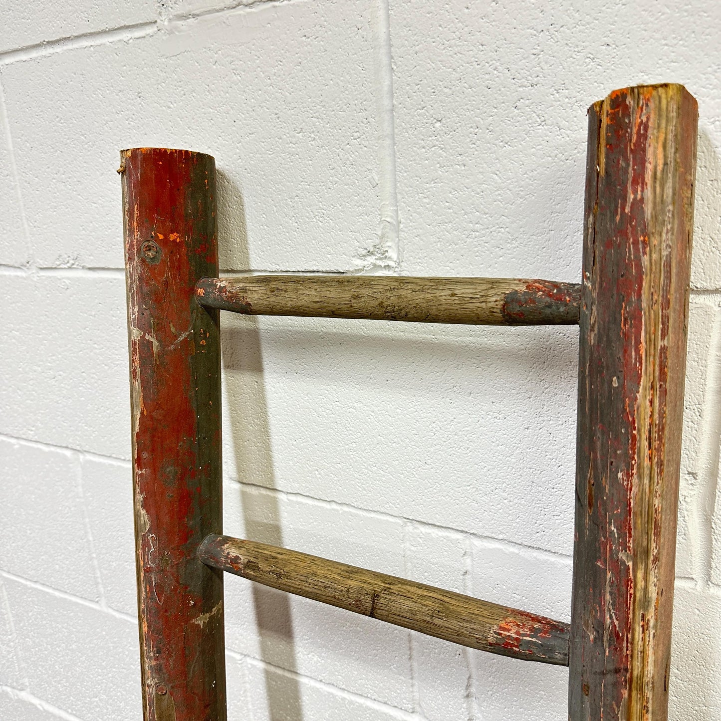 Vintage Wooden Painted Ladder, Towel Rail