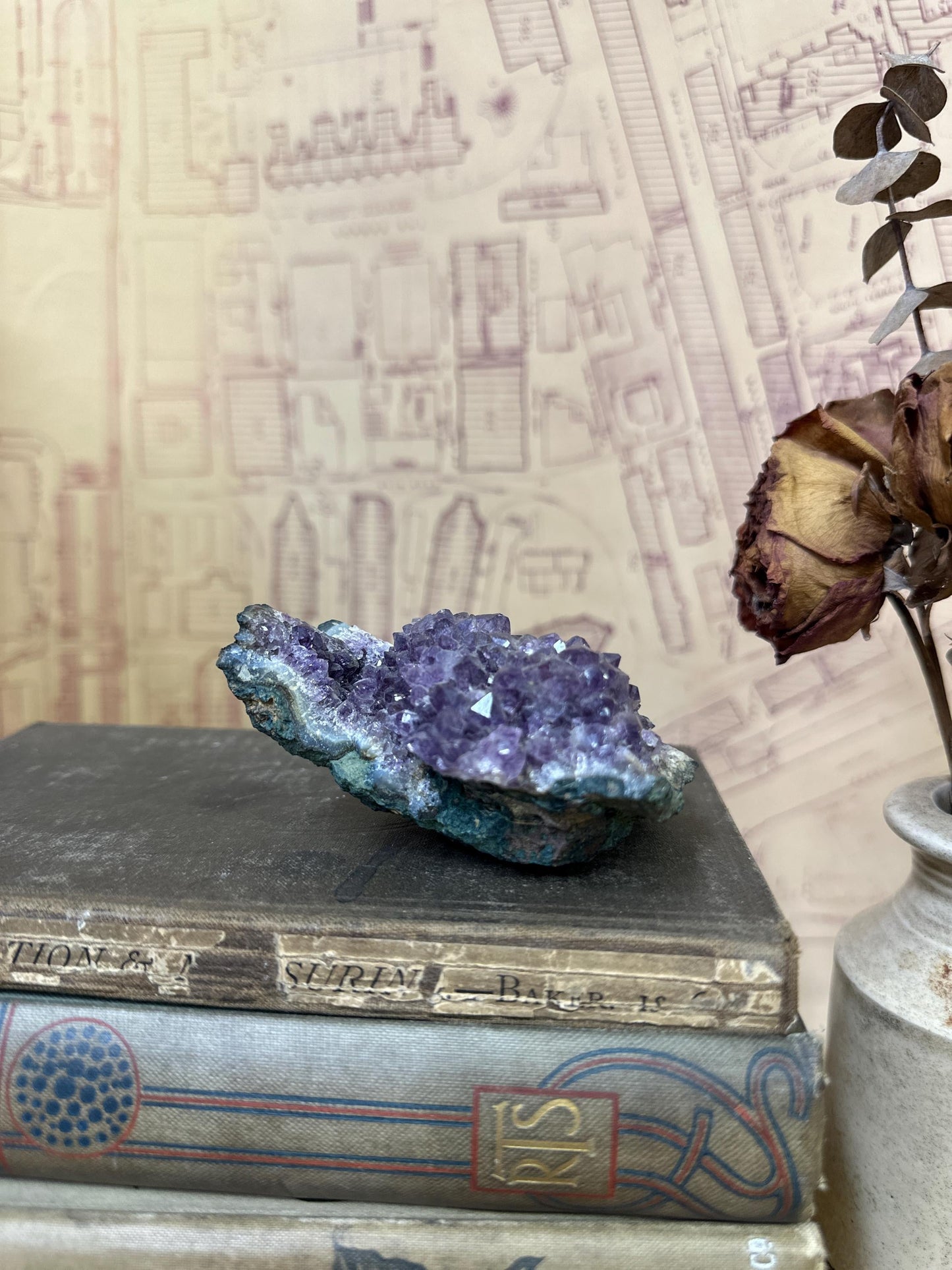 Vintage Amethyst Crystal Cluster Specimen Curiosity