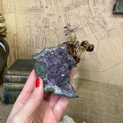 Vintage Amethyst Crystal Cluster Specimen Curiosity