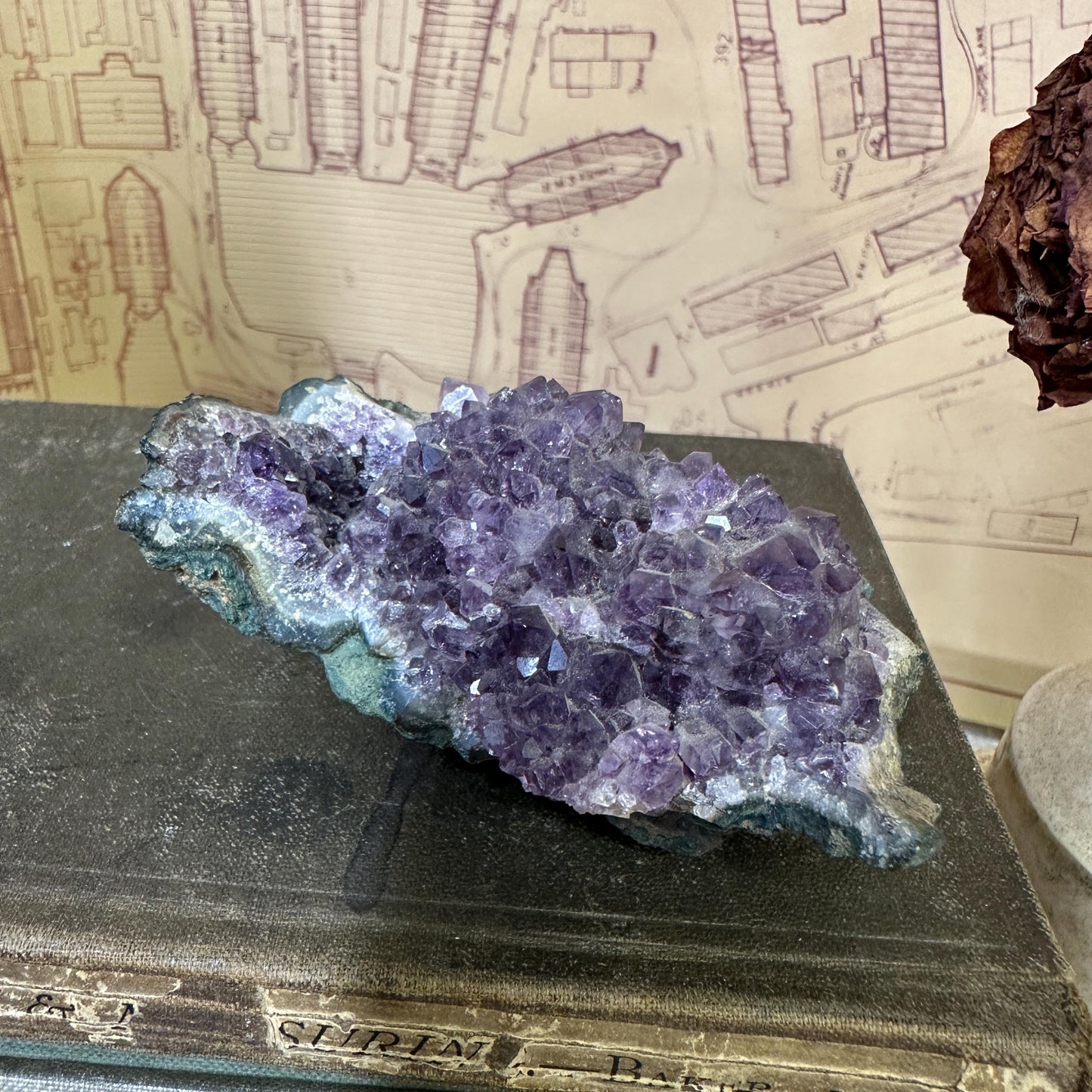 Vintage Amethyst Crystal Cluster Specimen Curiosity