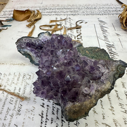 Vintage Amethyst Crystal Cluster Specimen Curiosity