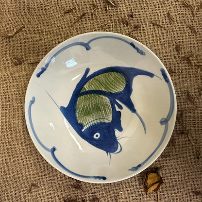 Chinese Hand painted Fish Carp Bowl, Pasta Bowl