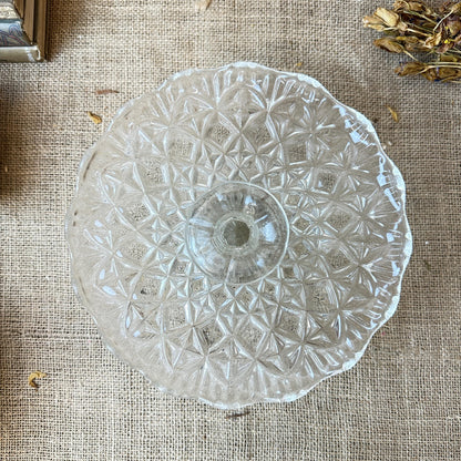 Pressed Glass Cake Stand