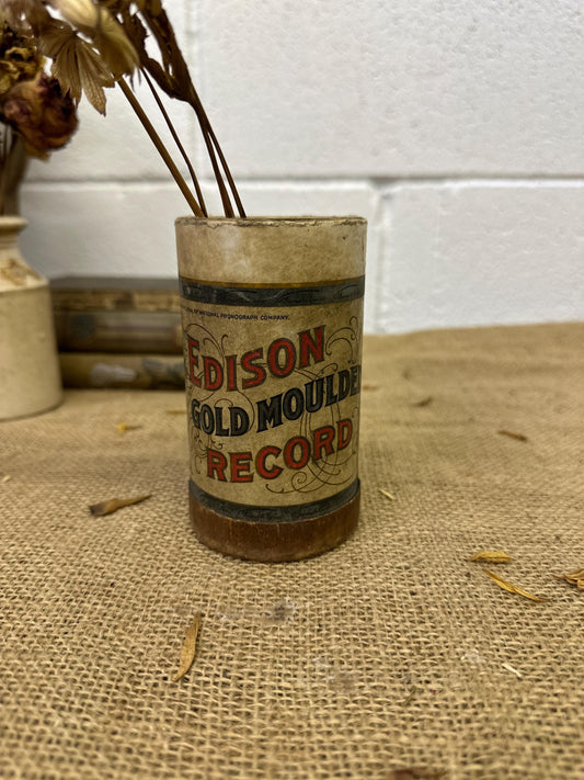 Vintage Edison Cylinder Record Box Sleave Prop Vintage Packaging