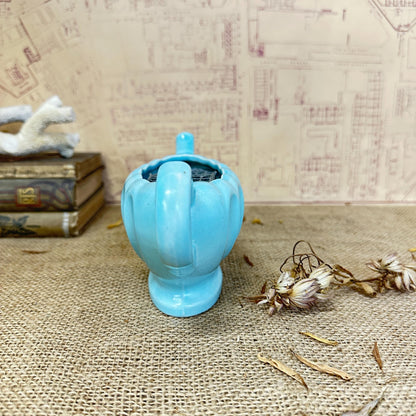 Small Blue Fluted Mantle Vase