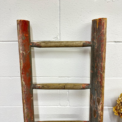 Vintage Wooden Painted Ladder, Towel Rail