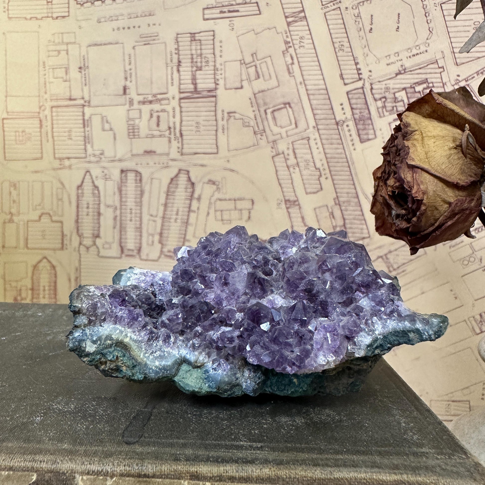 Vintage Amethyst Crystal Cluster Specimen Curiosity