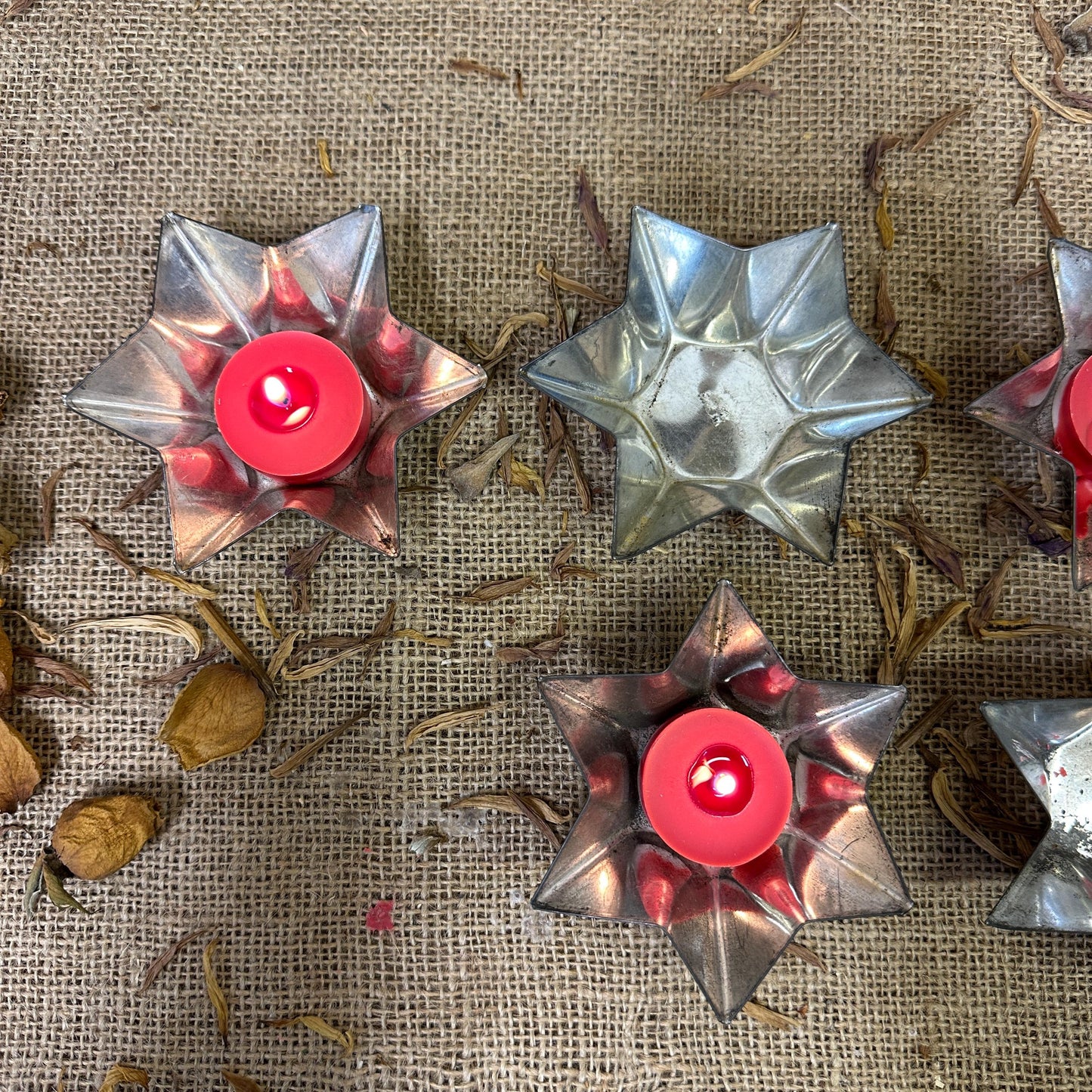 Eight Star Shaped Individual Pudding, Tartlet Tins