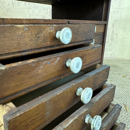 Tiny Wooden Small Chest of Drawers, Specimen Jewellery Chest