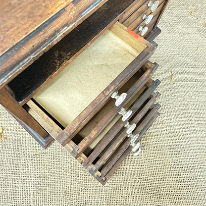 Tiny Wooden Small Chest of Drawers, Specimen Jewellery Chest