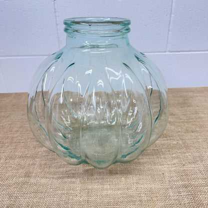 Large Mid Century Clear Bottle Pumpkin Shaped Carboy Demijohn Dame Jeanne