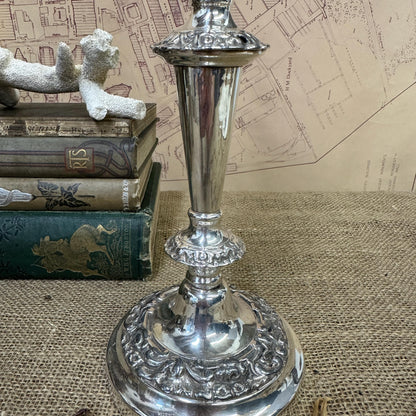 Beautiful Antique Silver Plated Candlestick