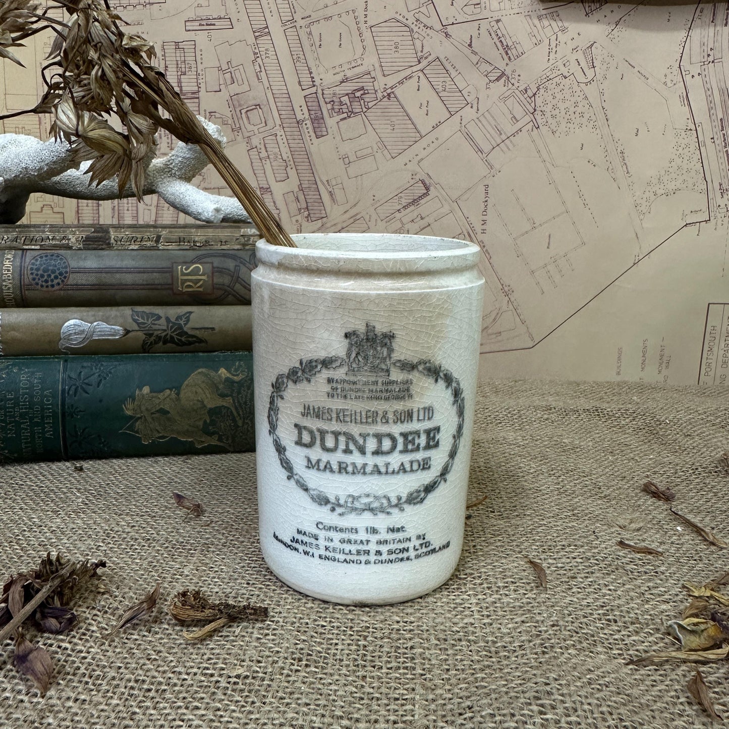 Stoneware Dundee Marmalade Jar Canister, Vase, Utensils Pot