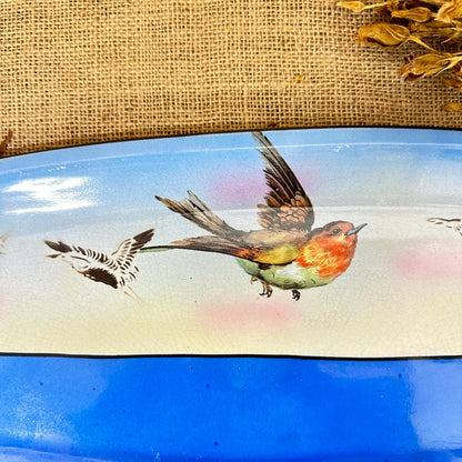 Large Victorian Platter Accessories Tray Bird Design